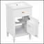 Meuble-lavabo autoportant avec lavabo, pieds en bois massif, tablette réglable, tiroir inclinable, boutons en alliage de zinc pour petits espaces-1717072491