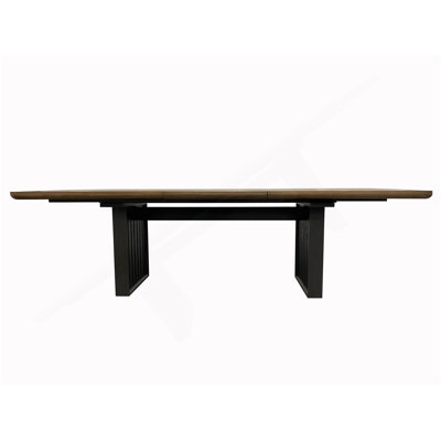 Table à double piédestal au fini latté