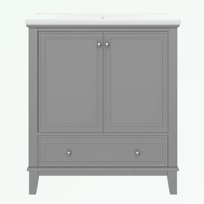 Rangement pour salle de bain Berdyne, Gris