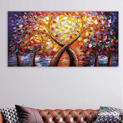 " Colorful Trees " Painting Print