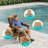 HDPE Folding Adirondack Chair with 3-Position Adjustable Back and Cup Holder, All-Weather Heavy Duty Outdoor Furniture Set for Backyard and Pool-813515824