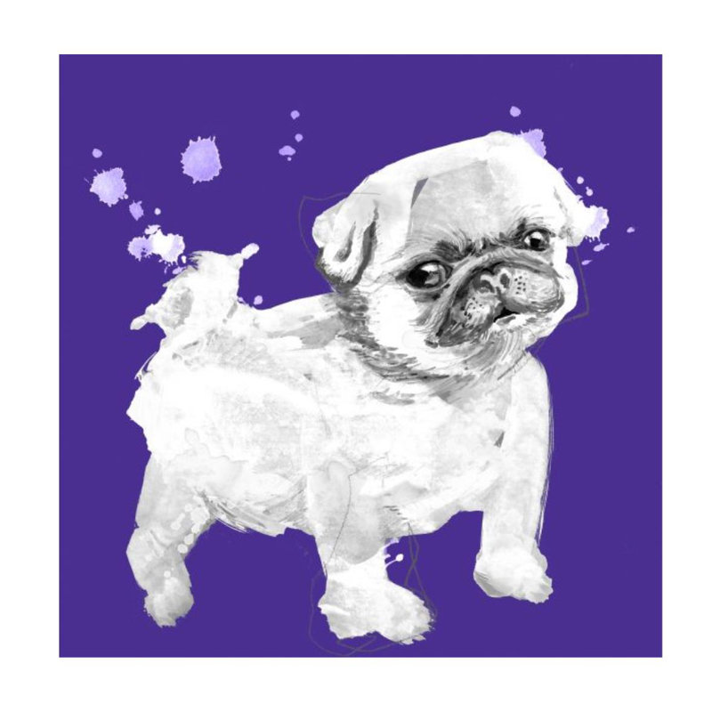 Vivid Puppies IV Painting by Elle Youngstrom, Outdoor