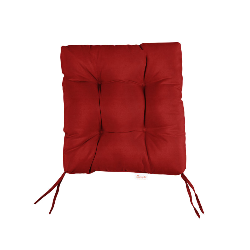 Coussin de siège d'extérieur Sunbrella, L 19 po x P 19 po, Toile rouge