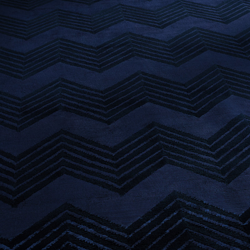 Ralph Lauren Monroe Chevron Wool, Viscose Chevron Rug, Rectangle 9' x 12'