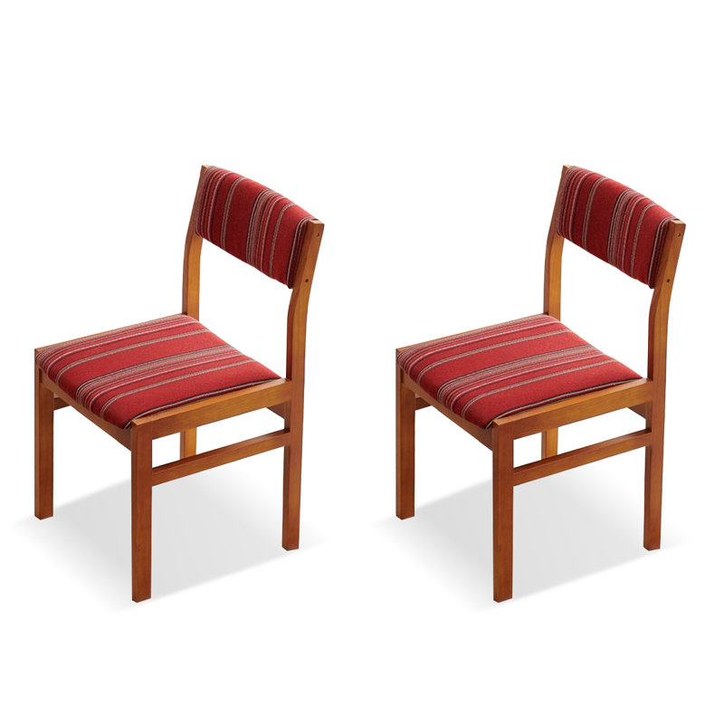 Chaise d'appoint rembourrée rouge (ensemble de 2)