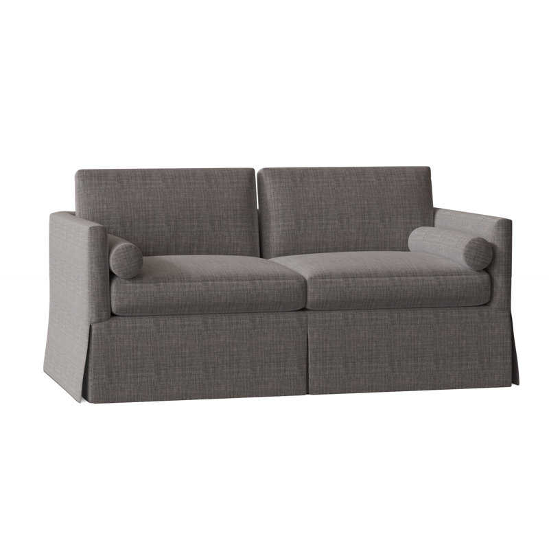 Causeuse à accoudoirs carrés Whistler, Gris, l 67 po
