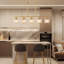 5-Light Glass Crystal Kitchen Island Pendant-412112072