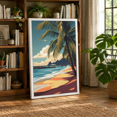 Tropical Beach Retreat Coastal - Wrapped Canvas