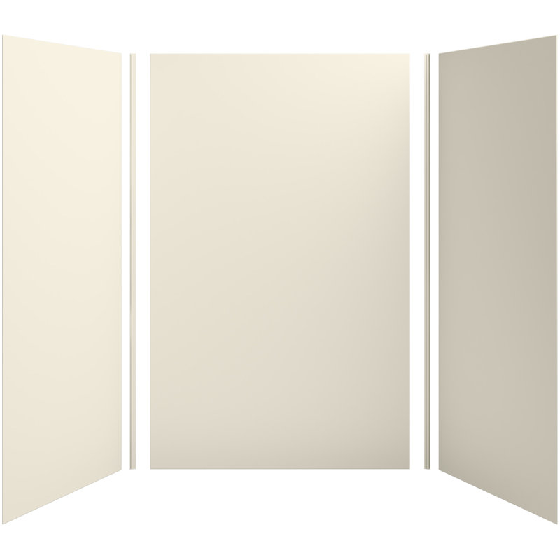 Choreograph Shower Wall Kit, VeinCut Biscuit, 96" H x 60" W x 42" D
