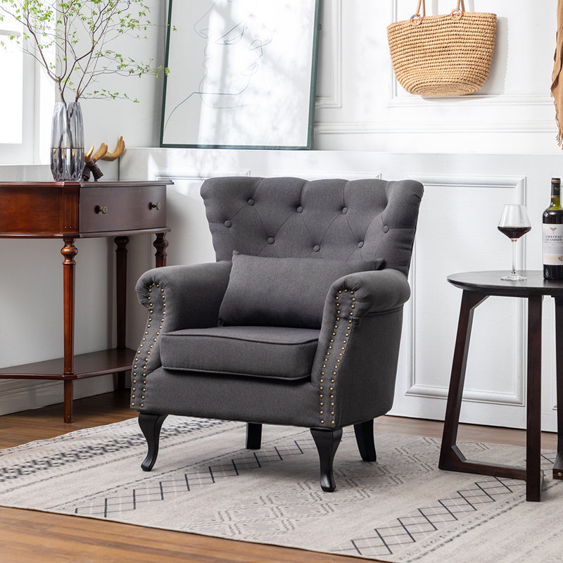 Amalfi Upholstered Armchair, Gray