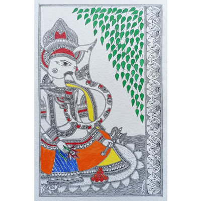 Sitting Ganesha | Acrylic On Paper | By Abhilasha Raut