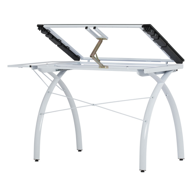 Courson Steel Drafting Table, White
