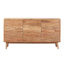 Buffet Boho fabriqué à la main avec trois portes, bois d'acacia durable et amplement d'espace de rangement pour une organisation élégante.