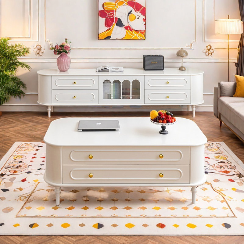 Meuble télé et table basse en bois massif écologique
