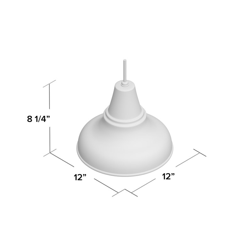 Luminaire suspendu d'extérieur à 1 lumière Séoul, H 6,25 po x l 8 po x P 8 po, Gris métallisé
