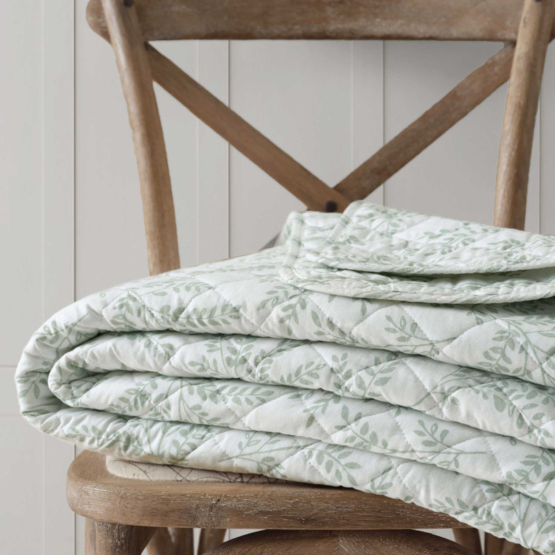 Ensemble de courtepointe réversible en coton Martha Stewart Murray, Courtepointe pour grand lit + 2 taies décoratives