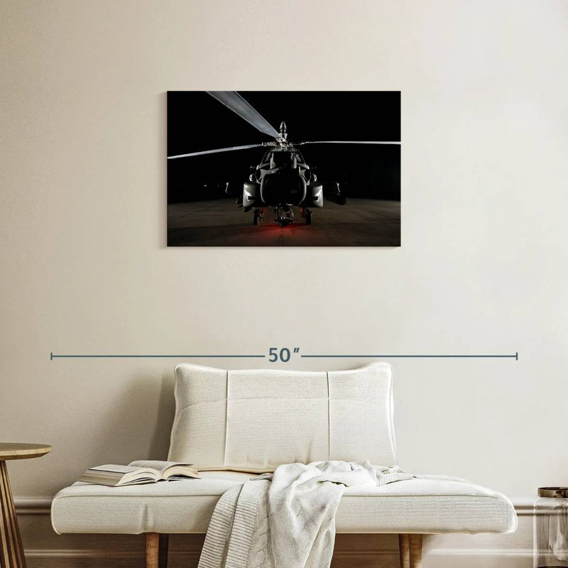 Mehar Apache Military Helicopter, 20" H x 30" W