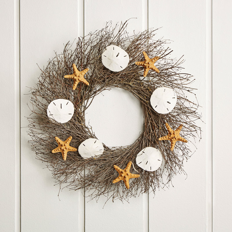 Handcrafted Dried Mixed Assortment Twig and Real Floral 22 " Wreath