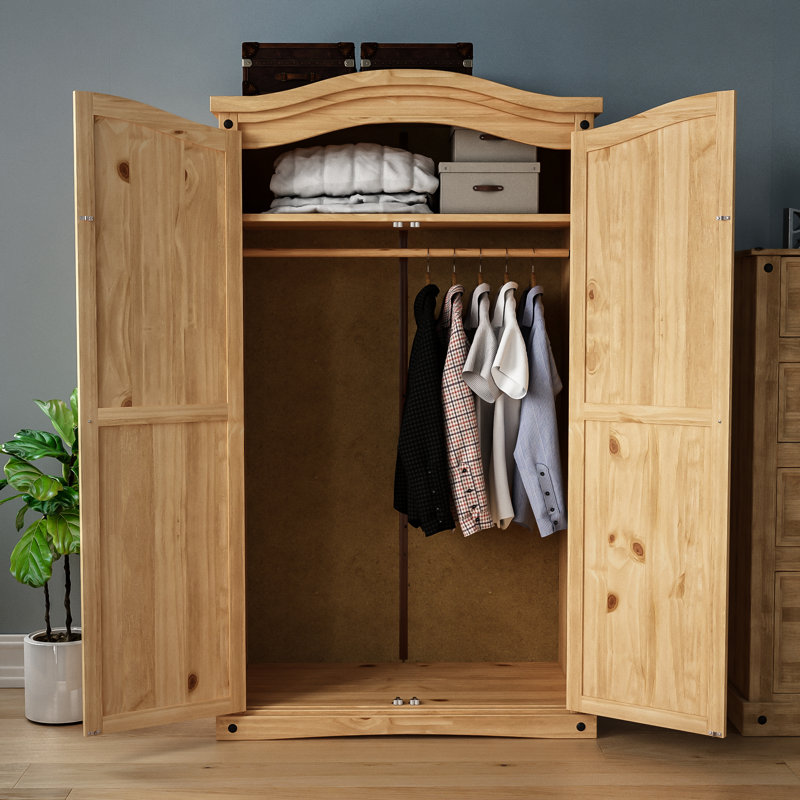 Harold 2 Door Solid Wood Wardrobe