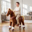 PoneyCycle, cheval à cheval avec sons, cheval de marche, poney mécanique en peluche avec frein à main, sans piles, 3 à 4 ans et 4 à 7 ans-132055376-118766964