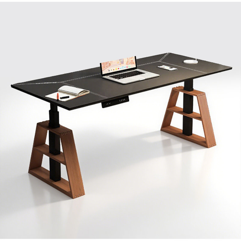 Rectangular Electric Adjustable Standing Desk, 28.3" H x 55.1" W x 27.6" D