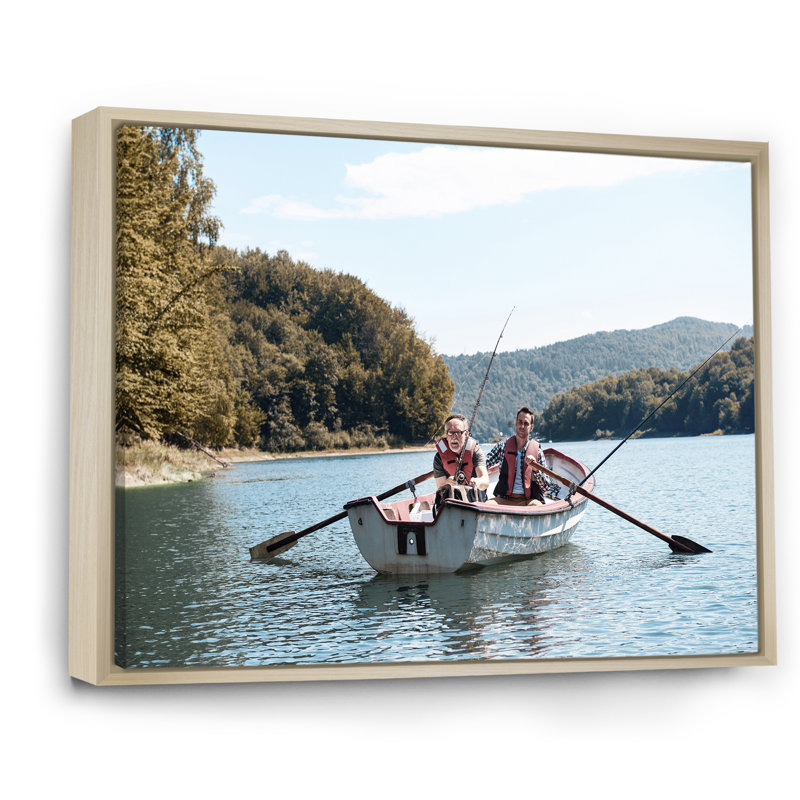 «Hunter S Fishing Pursuit I», reproduction sur toile, Cadre naturel flottant, H 24 po x l 32 po x P 1 po