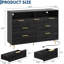 Commode 7 tiroirs cannelée de 54 pouces de largeur-426436941