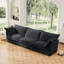 Velours côtelé gris 3 places, combinaisons, dossier haut, assise profonde, structure, housses amovibles, housse moderne souple, coussins moelleux, tissu, dossier