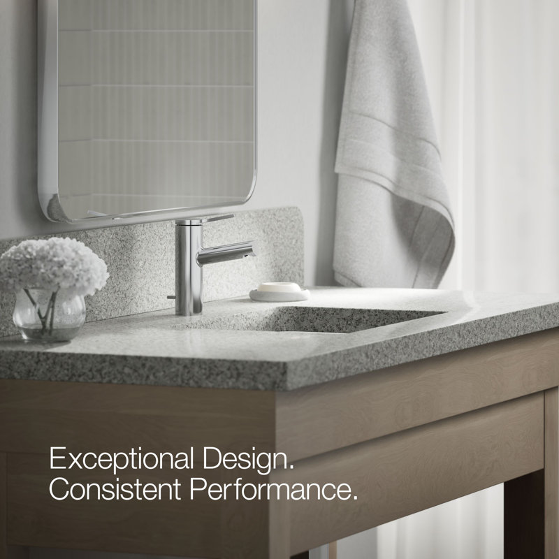 Kohler Elate Single-Handle Bathroom Faucet with Pop-Up Drain Assembly, One Hole Bathroom Sink Faucet, 1.2 gpm