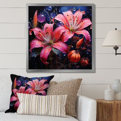 Rose et mauve fuchsia fantaisie III - impression
