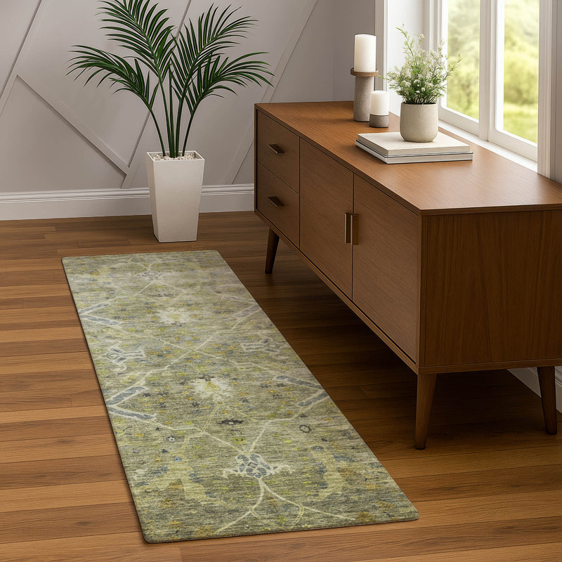 Machine Washable Indoor/Outdoor Matteson ACN2298 Global Rug, Runner 2'3" x 7'6"