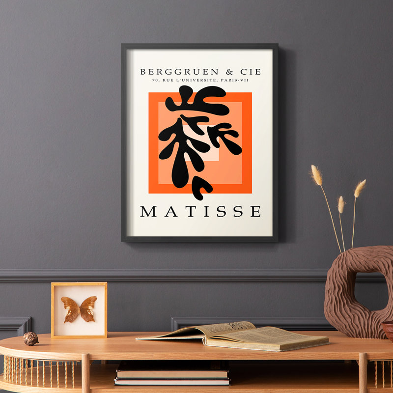 Matisse CEC XXVII, reproduction encadrée - bois massif, Noir, H 10 po x l 8 po