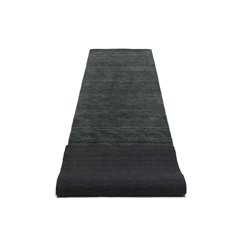 Tapis Gabbeh tissé à la main Greilickville, 100% laine, de couleur unie, résistant à la décoloration et aux taches, durable, toutes tailles, fabriqué en Inde.