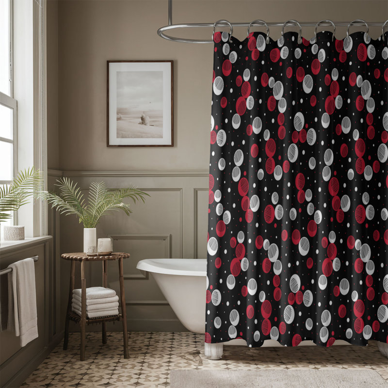 Rideau de douche foncé Premium Crimson, H 74 po x l 71 po