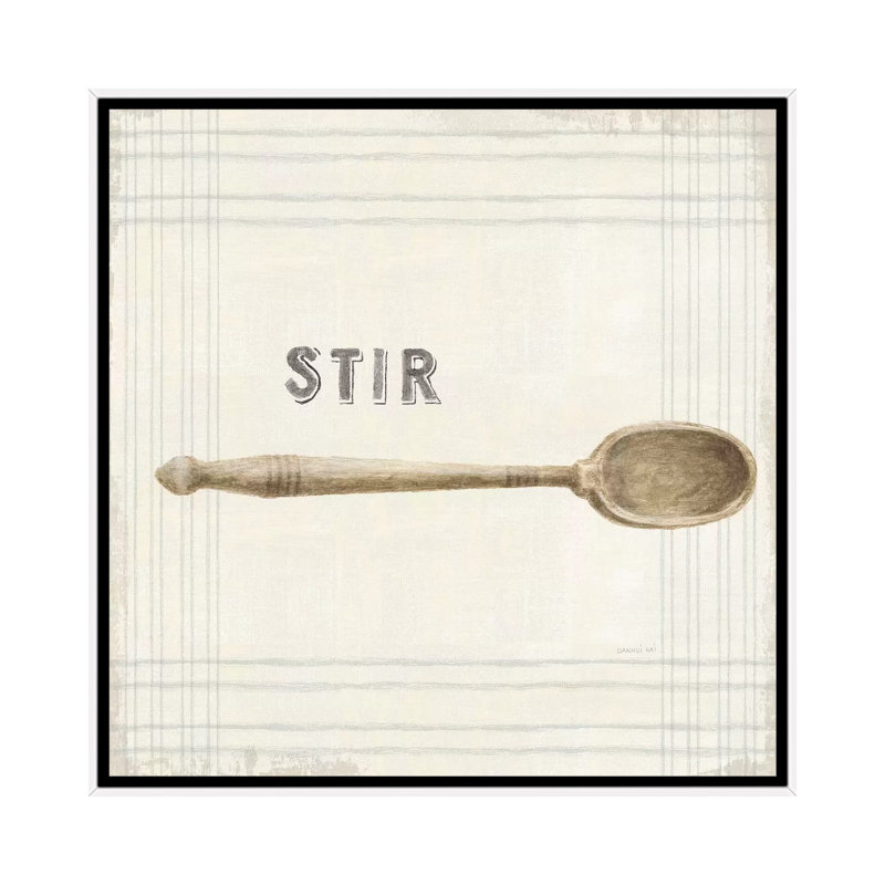 "Cuisine" par Danhui nai, impression d’art graphique, Toile blanche encadrée, Pas de tapis, H 26 po x l 26 po x P 1,5 po