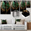 Ailes d'ange vertes et dorées II - décoration murale contemporaine en métal glam-87833410