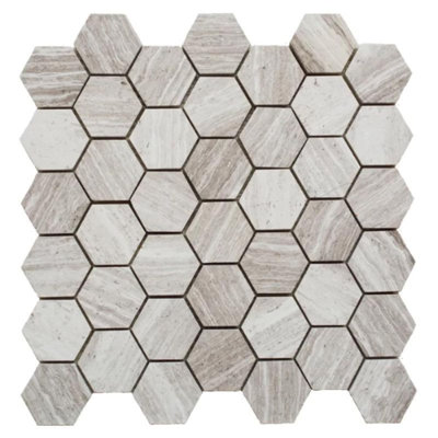 2" x 2" Marble Honeycomb Mosaic Wall & Floor Tile