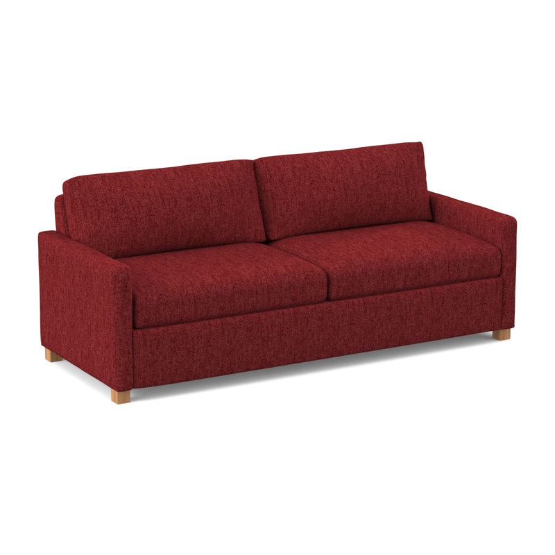 Louisa 87" Square Arm Sofa with Reversible Cushions, Dorset Cherry