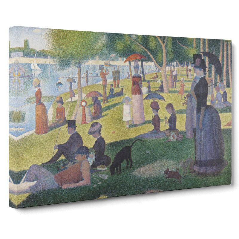 A Sunday On La Grande Jatte by Georges Seurat - Wrapped Canvas Painting, 50cm H x 76cm W x 3cm D