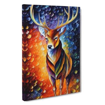 XC1022-4174X Stag Portrait No.2 - Wrapped Canvas Print