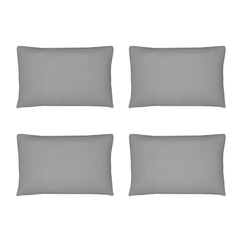 Ensemble de 4 coussins décoratifs Sunbrella, coussins décoratifs rectangulaires pour l'extérieur 12 po x 18 po