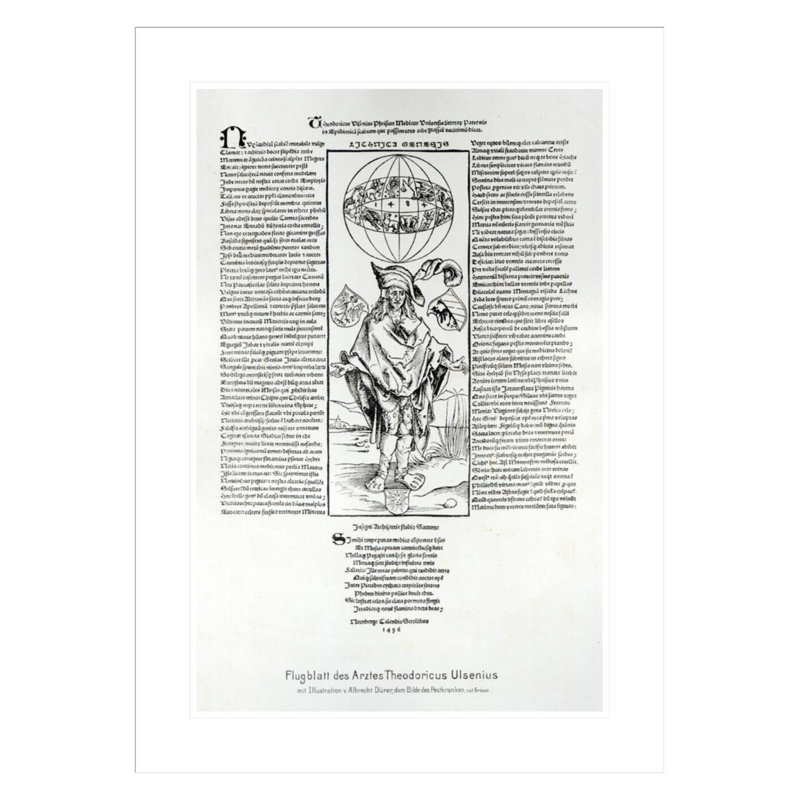 Illustration de la syphilis par Albrecht Dürer, impression giclée sur cadre, H 29,5 po x l 21,49 po