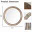 Miroir rond rustique mural