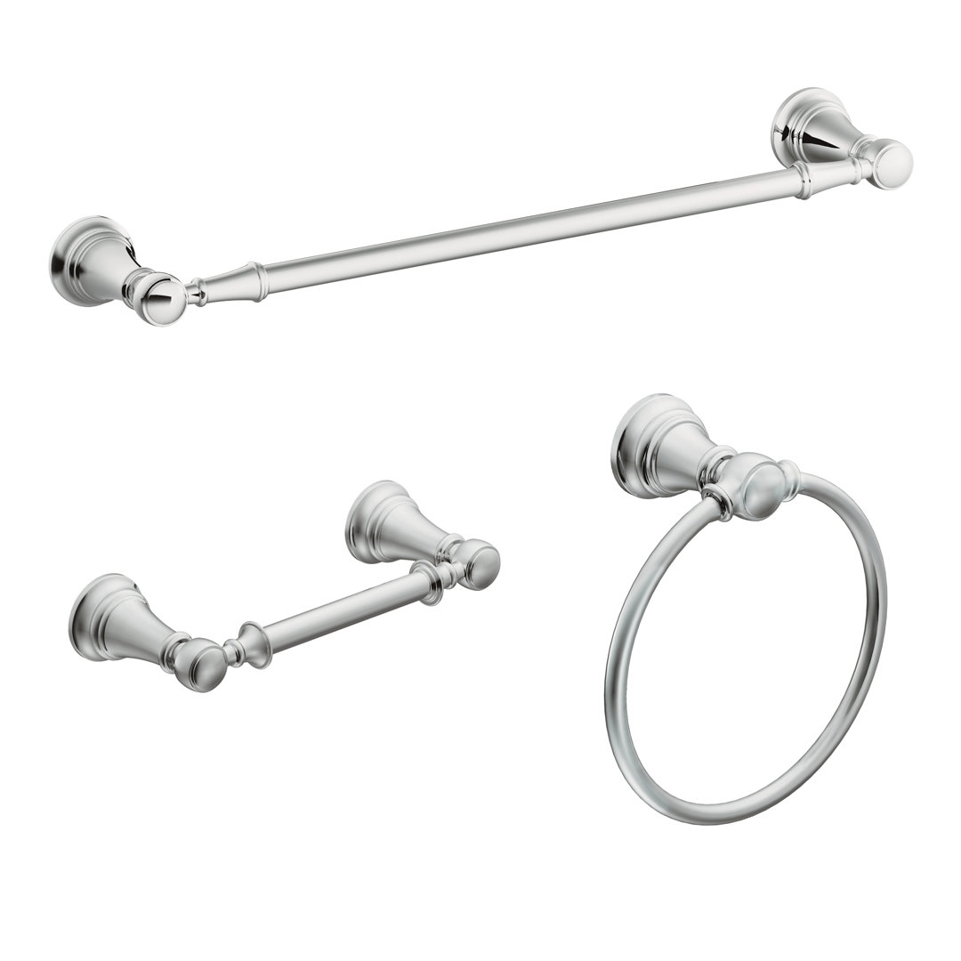 Weymouth 3 - Piece Bathroom Hardware Set Moen