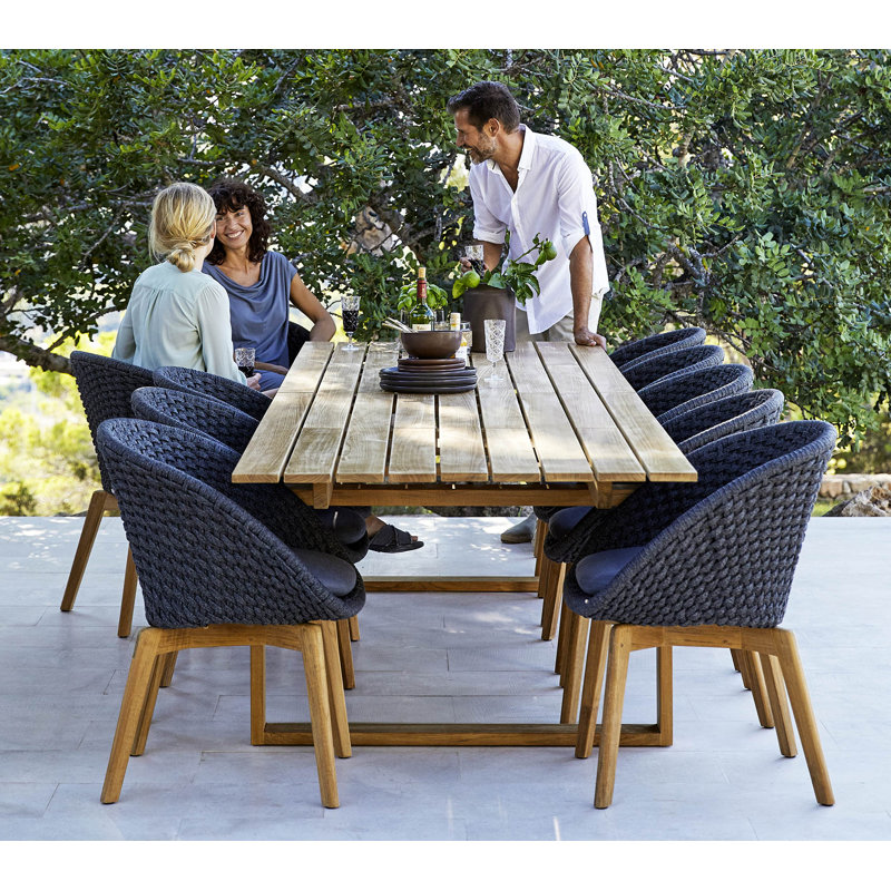 Endless Outdoor Teak Dining Table, 39.4" W x 130.8" L x 29" H