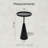Modern Round Pedestal End Table With Raised Edge Tray Top