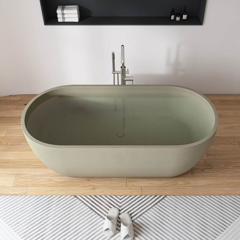 Baignoire de trempage autoportante 63 po. X 31 po. Terrazzo