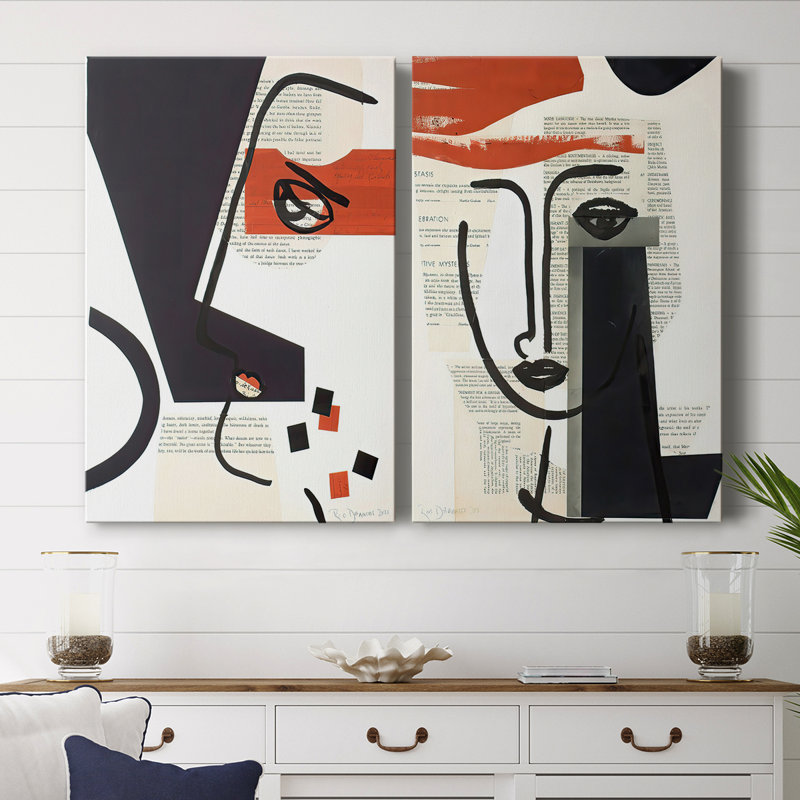 Faces of A Century V-Premium Gallery Wrapped Canvas -Ready to Hang, 48" H x 64" W