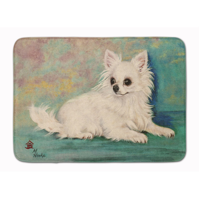 Tapis pour salle de bain en mousse à mémoire de forme chihuahua
