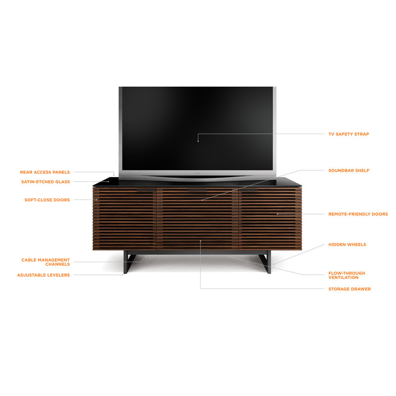 Corridor Media Console, Chocolate Stained Walnut